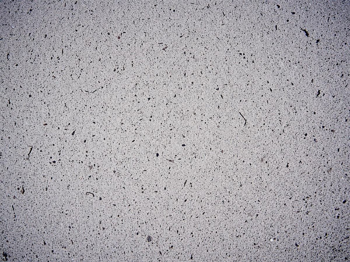 Concrete — Hand-cast, solid.